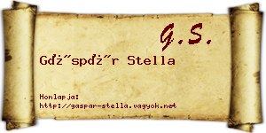 Gáspár Stella névjegykártya