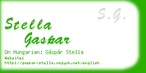 stella gaspar business card