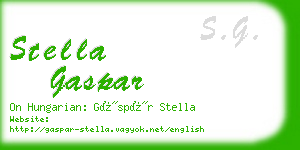 stella gaspar business card